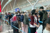 En el aeropuerto internacional de Tan Son Nhat (Fuente: VNA)