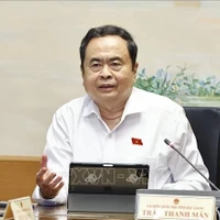 El presidente de la Asamblea Nacional de Vietnam, Tran Thanh Man, habla en el evento. (Fuente: VNA)