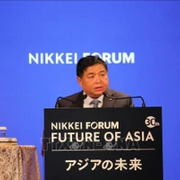 El viceprimer ministro de Vietnam, Nguyen Chi Dung, habla en la 30.ª edición del Foro Nikkei "El Futuro de Asia". (Fuente: VNA)