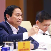 El primer ministro Pham Minh Chinh habla en el evento. (Fuente: VNA)