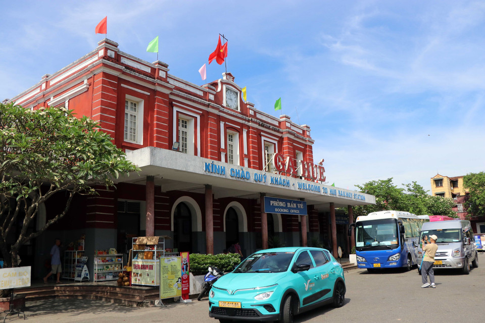 La estación de tren de Hue tiene un estilo arquitectónico francés. Foto: VNA