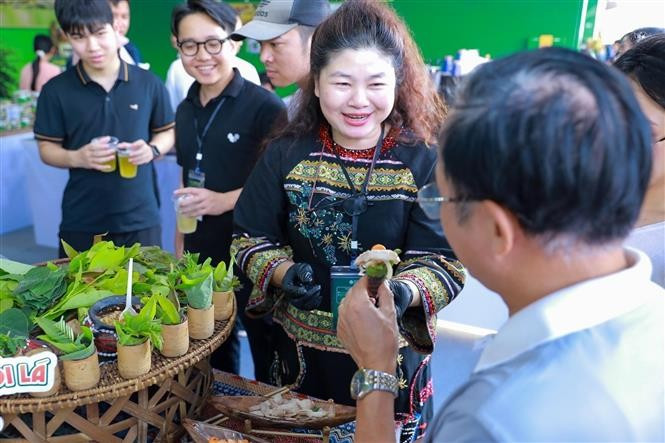 El espacio gastronómico atrae a numerosos turistas que desean disfrutar de la cocina vietnamita. (Foto: VNA)