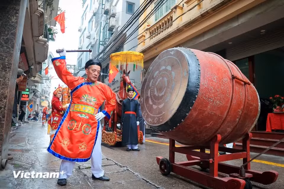Esta festividad fue reconocida oficialmente en el año 2020 como Patrimonio Cultural Inmaterial Nacional. (Foto: Vietnam+)