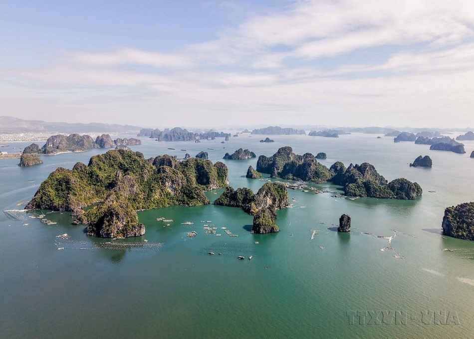 Con su belleza singular e inigualable, la Bahía de Ha Long ha sido reconocida en dos ocasiones como “Patrimonio Mundial” por su excepcional valor estético global (en 1994) y como “Patrimonio Natural Mundial” por su valor geológico y geomorfológico (en 2000). Además, en 2012, la Bahía de Ha Long fue galardonada con el título de "Nueva Maravilla Natural del Mundo" por la Organización Nuevo Mundo Abierto. Foto: VNA