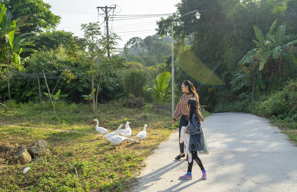 La montaña Cam cuenta con hermosos paisajes, un clima fresco, un paisaje rural rústico y agreste, y la amabilidad de la gente local, lo que atrae a los turistas con el modelo turístico de "vida lenta". (Foto: VNA)