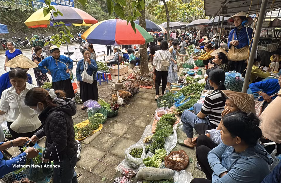 Todos los domingos, el mercado de Phuong Do, en Ha Giang 1, provincia norteña de Tuyen Quang, se llena de vida y encanto rural. Foto: VNA
