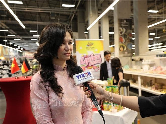 la consejera comercial de Vietnam en Alemania, Dang Thi Thanh Phuong. (Foto: VNA) evfta-28725-10.jpg