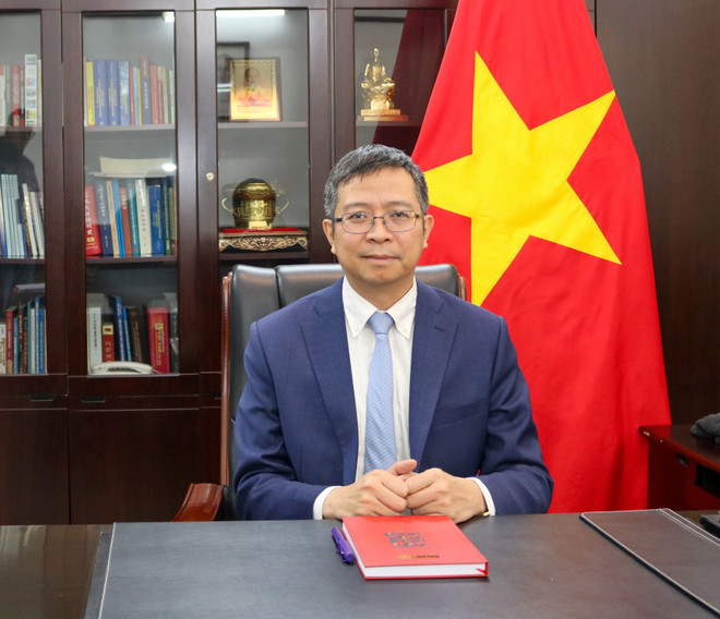 El embajador de Vietnam en China, Pham Thanh Binh. (Foto: VNA) vna-potal-quan-he-viet-trung-khong-ngung-duoc-thuc-day-phat-trien-len-tam-cao-moi-7813544.jpg