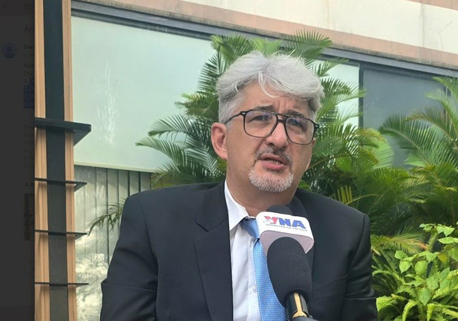 Hugo Pierrel, subdirector de la AFD en Vietnam. (Foto: Dieu Linh/VNA) viejt-nam.jpg