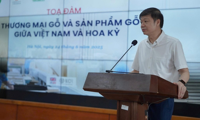 El director del Departamento de Silvicultura y Protección Forestal, Tran Quang Bao, habla en el seminario. (Foto: VNA) o-bao-20250624121319.jpg
