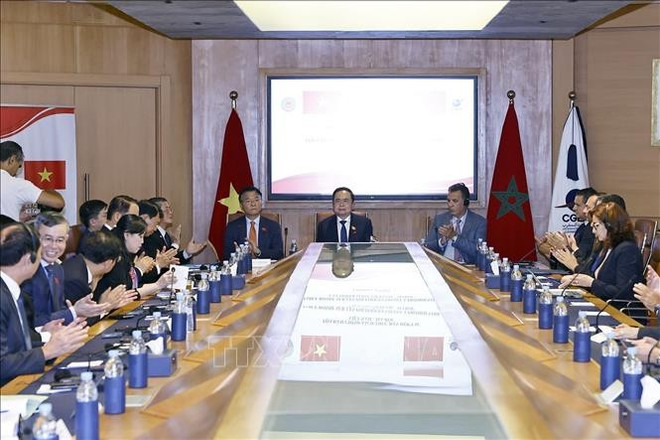 El presidente de la Asamblea Nacional (AN) de Vietnam, Tran Thanh Man, en el evento. (Foto: VNA) uuid5d568155-fd32-4e53-9c8b-68bbd9cafac1code001library1type1mode1loctruecaptrue.jpg