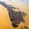 Inundaciones en una localidad de la provincia de Ha Tinh como consecuencia del tifón MEGI. Foto: VNA