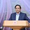 El primer ministro Pham Minh Chinh habla en la cita (Fuente: VNA)