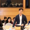 Ha Quang Hung, subdirector del Departamento de Gestión de Vivienda y Mercado Inmobiliario, habla en la cita (Fuente: VNA)