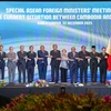 Los altos funcionarios de Relaciones Exteriores de varios países de la ASEAN en la cita (Fuente: VNA)