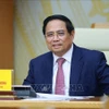 El primer ministro Pham Minh Chinh preside la reunión (Fuente: VNA)