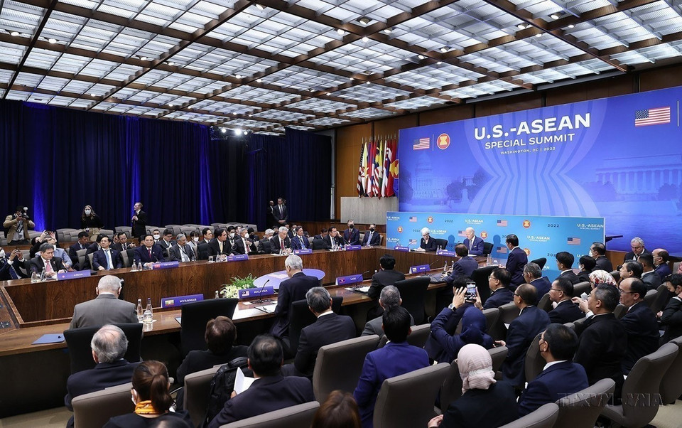 El primer ministro Pham Minh Chinh asistió a la Cumbre Especial ASEAN-Estados Unidos, en Washington, 13 de mayo de 2022. (Fuente: VNA)