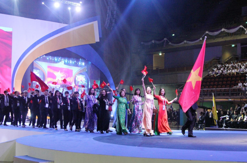 La delegación vietnamita asistió al XII Concurso de Habilidades de la ASEAN en Bangkok (Tailandia), del 31 de agosto al 4 de septiembre de 2018. (Fuente: VNA)