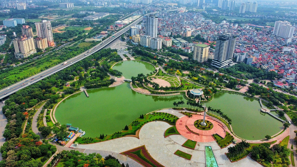Parque Hoa Binh, distrito de Nam Tu Liem. (Foto: VNA)