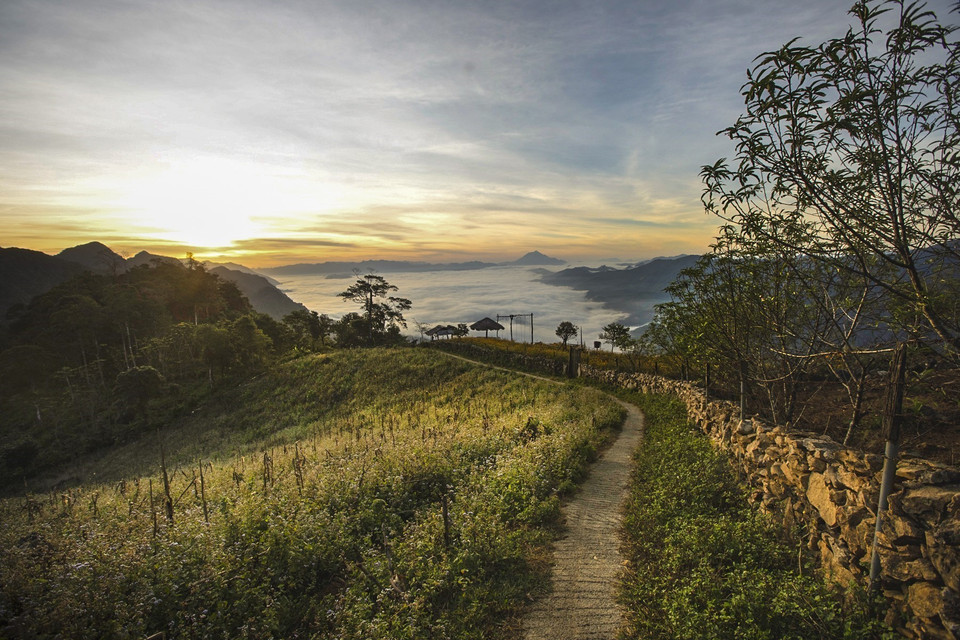 Paisaje prístino, majestuoso y poético en la comuna de Hang Kia (Foto: VNA)