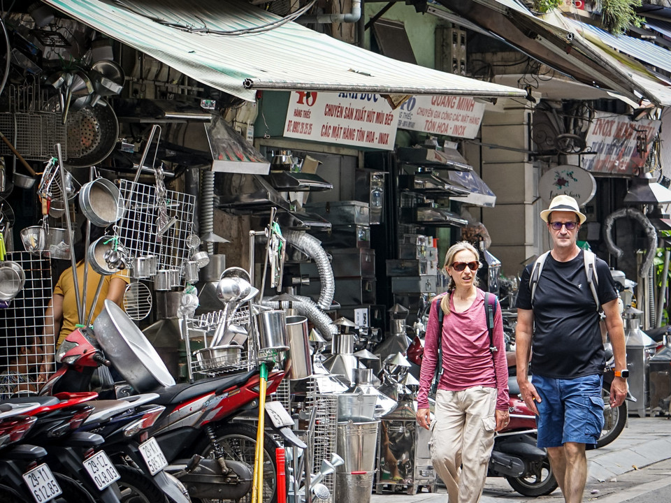 Hang Thiec es una de las calles artesanales típicas de la antigua capital Hanoi y todavía se mantiene. (Fuente: VNA)
