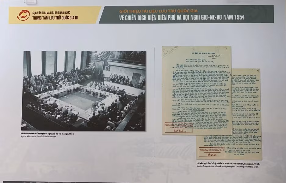 El Centro Nacional de Archivos III coordinará con las unidades pertinentes para organizar exhibiciones y publicar libros relacionados con la Campaña Dien Bien Phu y la Conferencia de Ginebra.