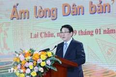 El presidente de Vietnam, Luong Cuong, habla en el evento. (Foto: VNA)