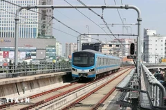 Tren que circula por la línea de metro Ben Thanh-Suoi Tien. (Foto: VNA)
