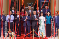 Ceremonia de inauguración de la sede principal de la Agencia Ejecutiva del Centro Financiera Internacional en Ciudad Ho Chi Minh. (Foto: Vietnam+)