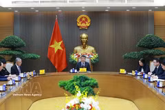 El primer ministro de Vietnam, Le Minh Hung, mantiene una conversación telefónica con su homólogo de los Países Bajos, Rob Jetten. Foto: VNA
