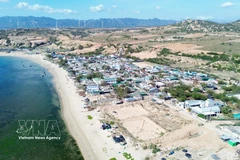 Sitio previsto para la construcción de la central nuclear Ninh Thuan 1, en la aldea de Vinh Truong, comuna de Phuoc Dinh, barrio de Thuan Nam. (Foto: VNA)