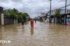 La comuna de Dien Dien, provincia de Khanh Hoa, queda inundada (Foto: VNA)