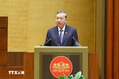 El secretario general del Partido Comunista de Vietnam, To Lam, habla en la conferencia. (Foto: VNA(