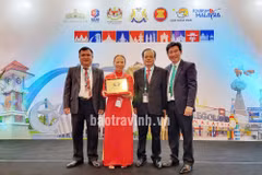 El sitio turístico Con Chim recibe el premio del turismo de la ASEAN. (Foto: baotravinh.vn)
