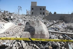 Escenas de destrucción tras un bombardeo aéreo en Teherán, capital de Irán. (Fuente: Xinhua/VNA)