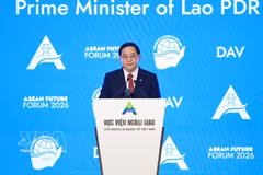 El primer ministro de Laos, Sonexay Siphandone, interviene en el Foto del Futuro de la ASEAN (AFF) 2026. (Foto: VNA)