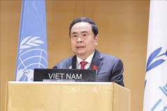 El presidente de la Asamblea Nacional de Vietnam, Tran Thanh Man, interviene en el debate general de la VI Conferencia Mundial de Presidentes de Parlamentos. (Foto: VNA)