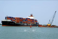 El puerto marítimo de Chu Lai, Quang Nam, da la bienvenida a barcos de 50 mil toneladas. (Foto: VNA)