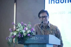 Foto de archivo: El ministro de Salud de Indonesia, Budi Gunadi Sadikin, en la cumbre de Salud y Ciencias de la Vida de APAC 2025, celebrado en Yakarta el 3 de junio de 2025. (Fuente: ANTARA/HO-Ministerio de Salud)