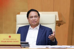 El primer ministro de Vietnam, Pham Minh Chinh, en la reunión (Foto: VNA)