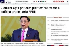 El artículo publicado en la página de Prensa Latina. (Foto: VNA)