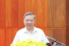 El secretario general del Partido Comunista de Vietnam, To Lam. habla en la reunión. (Foto: VNA)