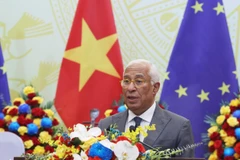 El presidente del Consejo Europeo, António Costa, habla en el banquete de honor (Foto: VNA)