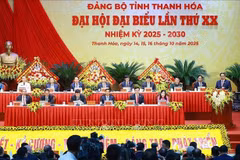 La XX Asamblea del Comité partidista de Thanh Hoa para el mandato 2025-2030 (Foto: VNA)