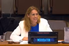 La jefa de la Oficina Regional para el Sudeste Asiático y el Pacífico de la Oficina de la ONU contra la Droga y el Delito (UNODC), Delphine Schantz.