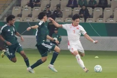 Dinh Bac marca el primer gol para Vietnam Sub-23. (Foto: AFC/VNA)