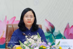 La presidenta del Comité Central del Frente de la Patria de Vietnam, Bui Thi Minh Hoai. (Foto: VNA)