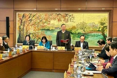 El secretario general del Partido Comunista de Vietnam, To Lam, habla en la sesión de discusión en grupos durante la novena reunión extraordinaria de la Asamblea Nacional. (Foto: VNA)