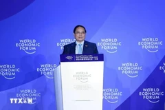 El primer ministro Pham Minh Chinh interviene en la cita. (Foto: VNA)