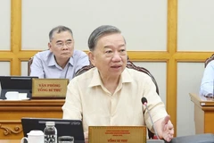 El secretario general del Partido Comunista de Vietnam, To Lam, en la cita. (Foto: VNA)